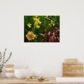 ダフォジルとレンテンバラカラフルフローラ ポスター (キッチン)