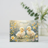 ダフォジルの愛らしいアヒル春 ポストカード (スタンド正面)