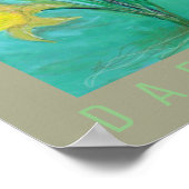 ダフォジルの春。アクリルおよびデジ絵画タル ポスター (角)