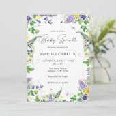 ダフォジルワイルドフラワーズフローラベビー散布 招待状 (スタンド正面)
