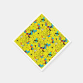 ダフォジル春花柄 スタンダードカクテルナプキン (角)