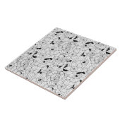 ダフォジル春花柄 タイル (側面)