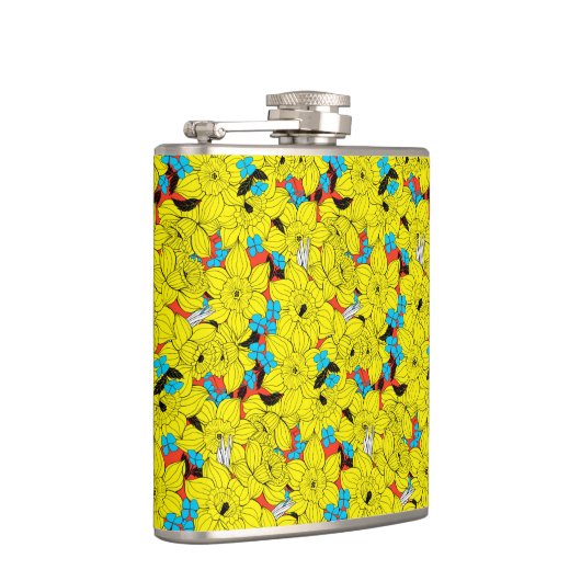 ダフォジル春花柄 フラスク (右)