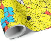 ダフォジル春花柄 ラッピングペーパー (ロールコーナー)