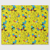 ダフォジル春花柄 ラッピングペーパー (フラット)