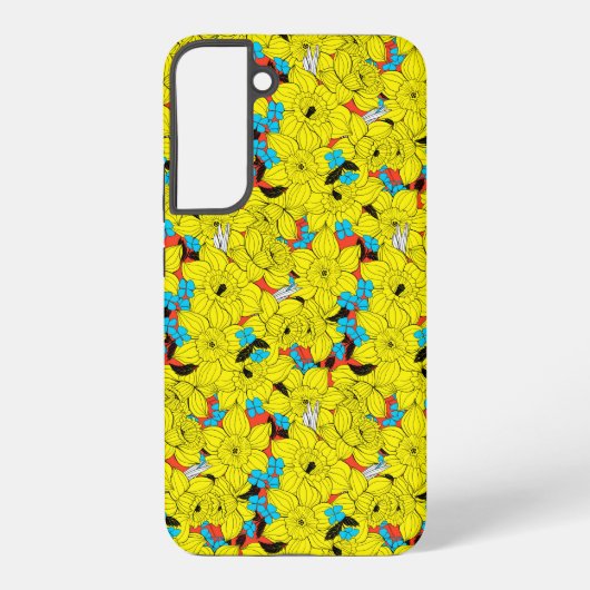 ダフォジル春花柄 SAMSUNG GALAXYケース (裏面)