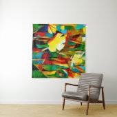 ダフォジル。抽象芸術フローラ合成 タペストリー (インサイチュ(横))