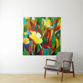 ダフォジル。抽象芸術フローラ合成 タペストリー (インサイチュ)