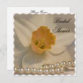 ダフォディルとパールブライダルシャワー 招待状 (正面/裏面)