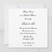 ダフォディルとパールブライダルシャワー 招待状 (裏面)