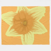 ダフォディルイエローオレンジブランケット フリースブランケット (正面(横))