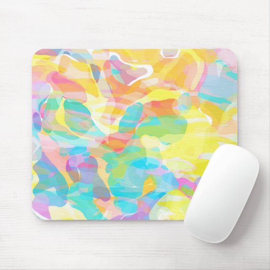 ダフォディルイエローパステル抽象芸術 マウスパッド (マウス)
