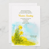 ダフォディルスイースター招待状 招待状 (正面/裏面)