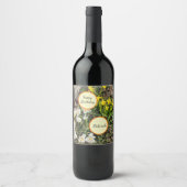 ダフォディルス&クロカス誕生日 ワインラベル (正面)