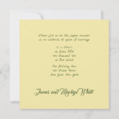 ダフォディルズゴールデン結婚式招待状 招待状 (裏面)