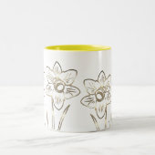 ダフォディルフラワーズスケッチガーデナーマグ ツートーンマグカップ (中央)