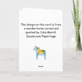 ダフォディルホース誕生日カード カード (裏面)