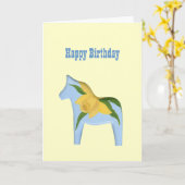 ダフォディルホース誕生日カード カード (黄色い花)