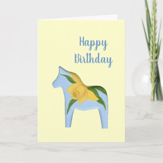 ダフォディルホース誕生日カード カード (正面)