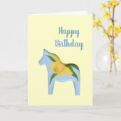 ダフォディルホース誕生日カード カード (黄色い花)