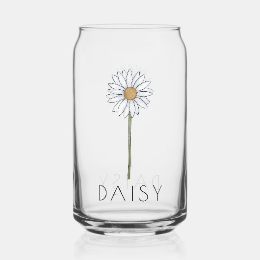ダフォディルマーチ誕生フラワー名前をカスタムする ガラス缶 (正面)