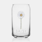 ダフォディルマーチ誕生フラワー名前をカスタムする ガラス缶 (裏面)