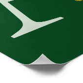 ダフォディルモノグラムイニシャルA ポスター (角)