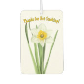 ダフォディル春花植物美術パーソナライズされた カーエアーフレッシュナー (正面)