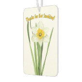 ダフォディル春花植物美術パーソナライズされた カーエアーフレッシュナー (左)