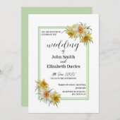 ダフォディル結婚式招待状 招待状 (正面/裏面)