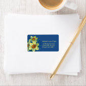 ダフォディル絵を描アート差出人住所ラベル ラベル (インサイチュ)