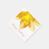 ダフォディル誕生日カクテル紙ナプキンス スタンダードカクテルナプキン (角)