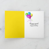 ダフォディル誕生日ブーケ カード (内部)