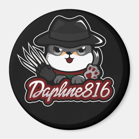 ダフネ816ハロウィンマグネット – ブラック マグネット (正面)