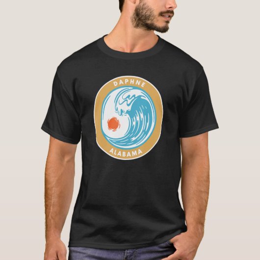 ダフネ アラバマ州 アラバマ ビーチ 海の波 バケーション お土産 Tシャツ (正面)