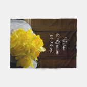 ダフ素朴フォジルとバーンウッドカントリー結婚式 フリースブランケット (正面(横))