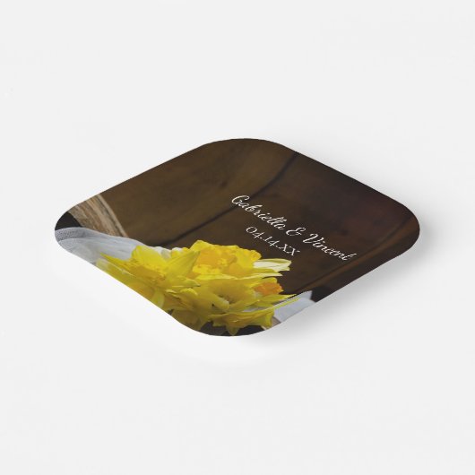 ダフ素朴フォジルとバーンウッドカントリー結婚式 ペーパープレート (傾斜あり)