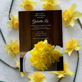 ダフ素朴フォジルスバーンウッド春ブライダルシャワー 招待状