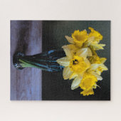 ダフ鮮やかィル静止寿命水色 ジグソーパズル (横)