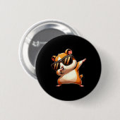 ダブおもしろいアニマル踊りダビングハムスターミーム 缶バッジ (正面&裏面)