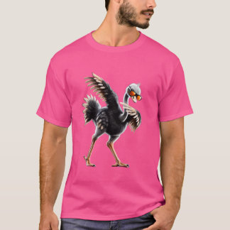 ダブおもしろいビングオストリッヒ鳥の恋人ダブバードウォッチング Tシャツ