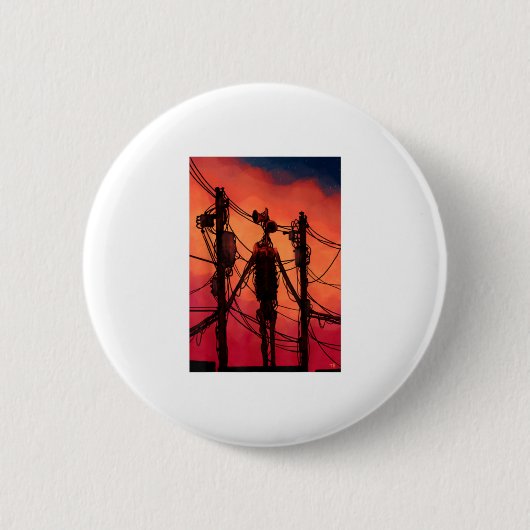 ダブおもしろいビングサイレンヘッドヴィンテージミームc 缶バッジ (正面)