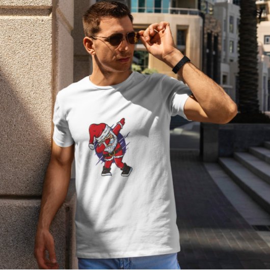 ダブおもしろいビングサンタクロース Tシャツ