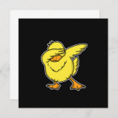 ダブおもしろいビングダック水中競技バードラバーギフト 招待状 (正面/裏面)