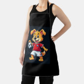 ダブおもしろいビングドッグロシアサッカージャージロシアのーHoge エプロン (インサイチュ)