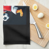 ダブおもしろいビングドッグロシアサッカージャージロシアのーHoge キッチンタオル (四つ折り)