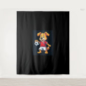 ダブおもしろいビングドッグロシアサッカージャージロシアのーHoge タペストリー (正面)