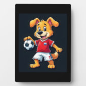 ダブおもしろいビングドッグロシアサッカージャージロシアのーHoge フォトプラーク (正面)