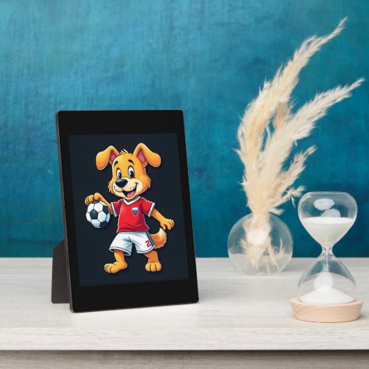 ダブおもしろいビングドッグロシアサッカージャージロシアのーHoge フォトプラーク (側面)