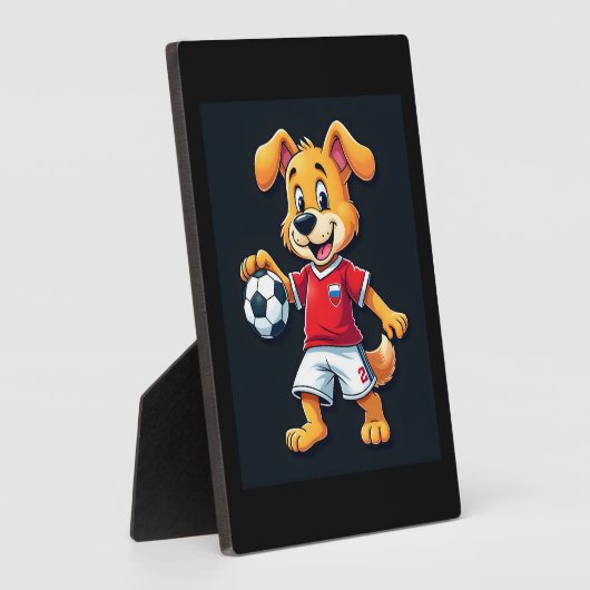 ダブおもしろいビングドッグロシアサッカージャージロシアのーHoge フォトプラーク (側面)